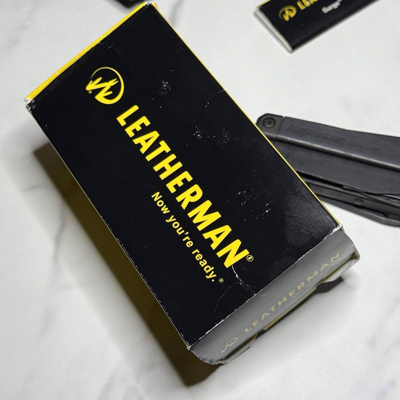 Leatherman Surge Cap Crimper Black Multitool w/Molle Sheath. Discontinued