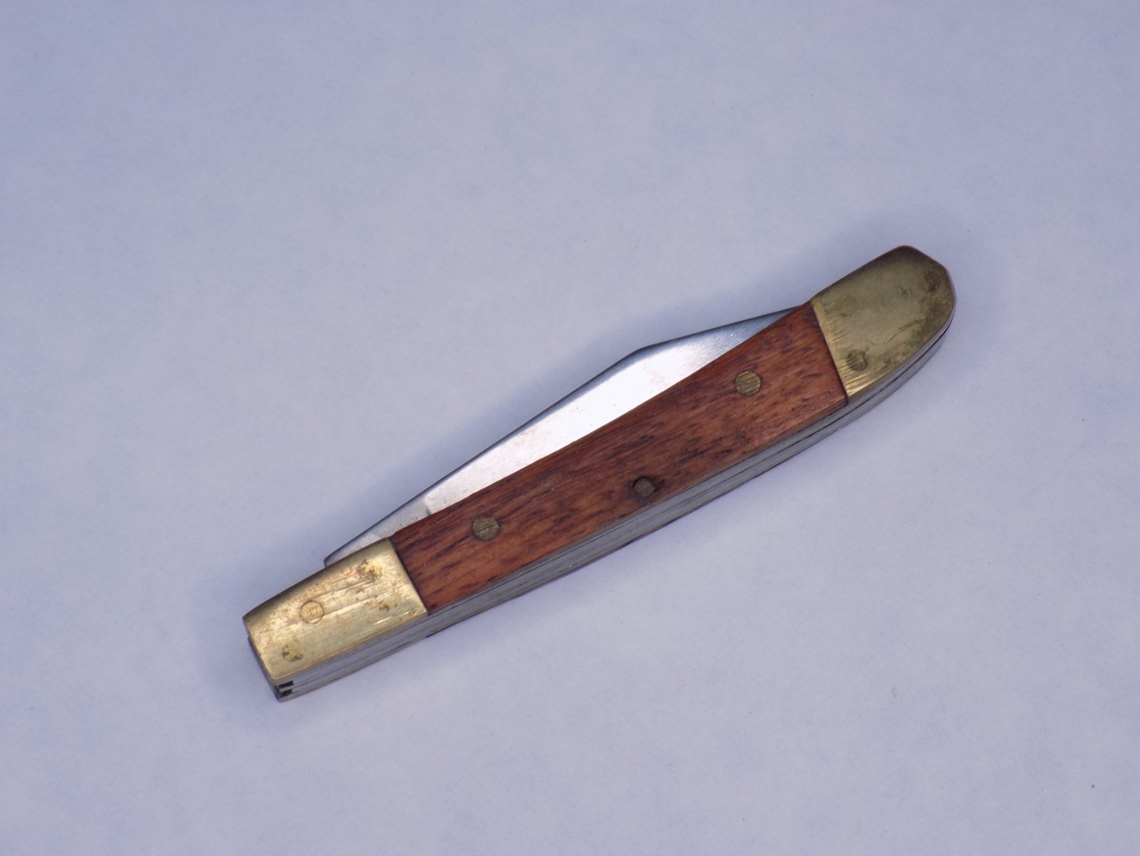 Wood Handle Pocket Knife w/ 2 Blades 2″ Stainless