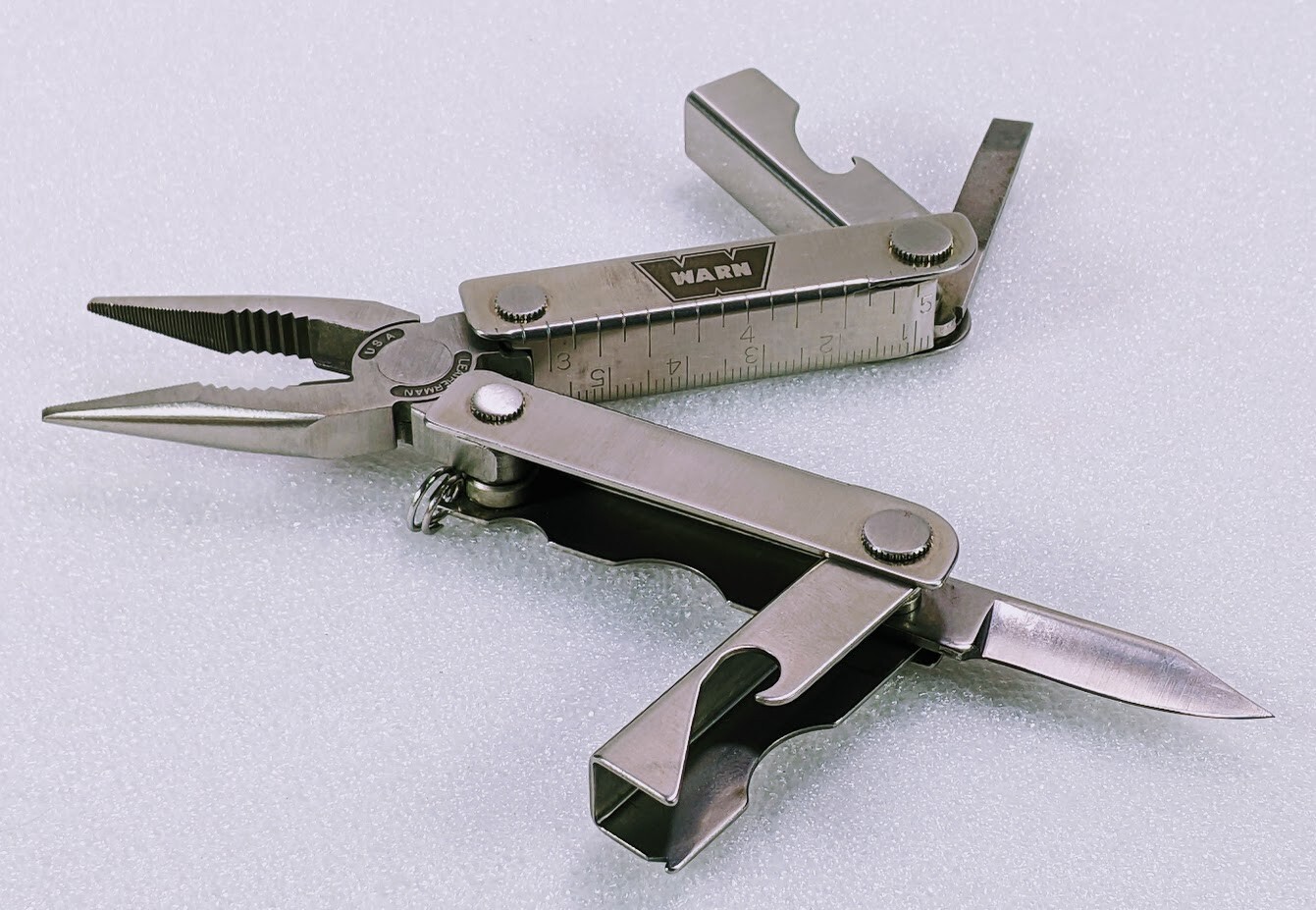Leatherman Mini multi-tool w/ Embroidered nylon sheath, WARN promotional – RARE!