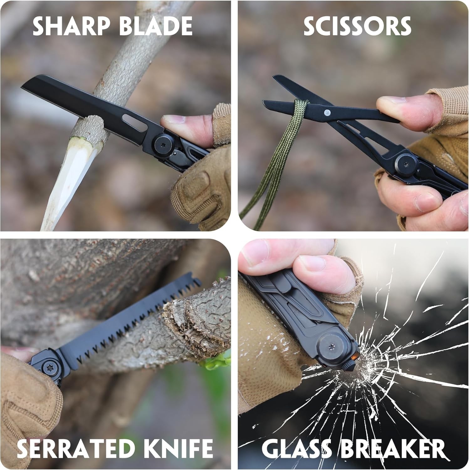 EDC Multitool Pocket Knife Camping Gift for Men
