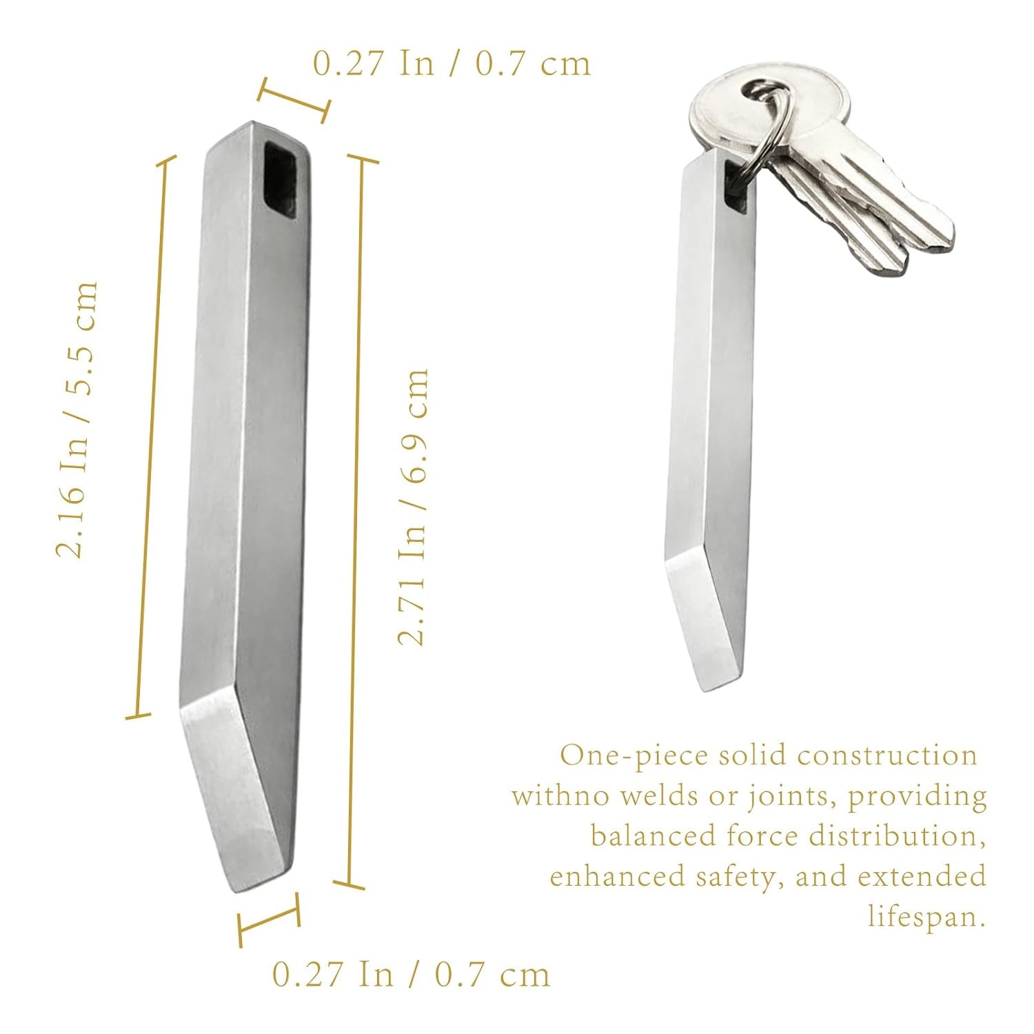 Heavy Duty Stainless Steel Mini Pry Bar Keychain Multitool Tool Pry Bar