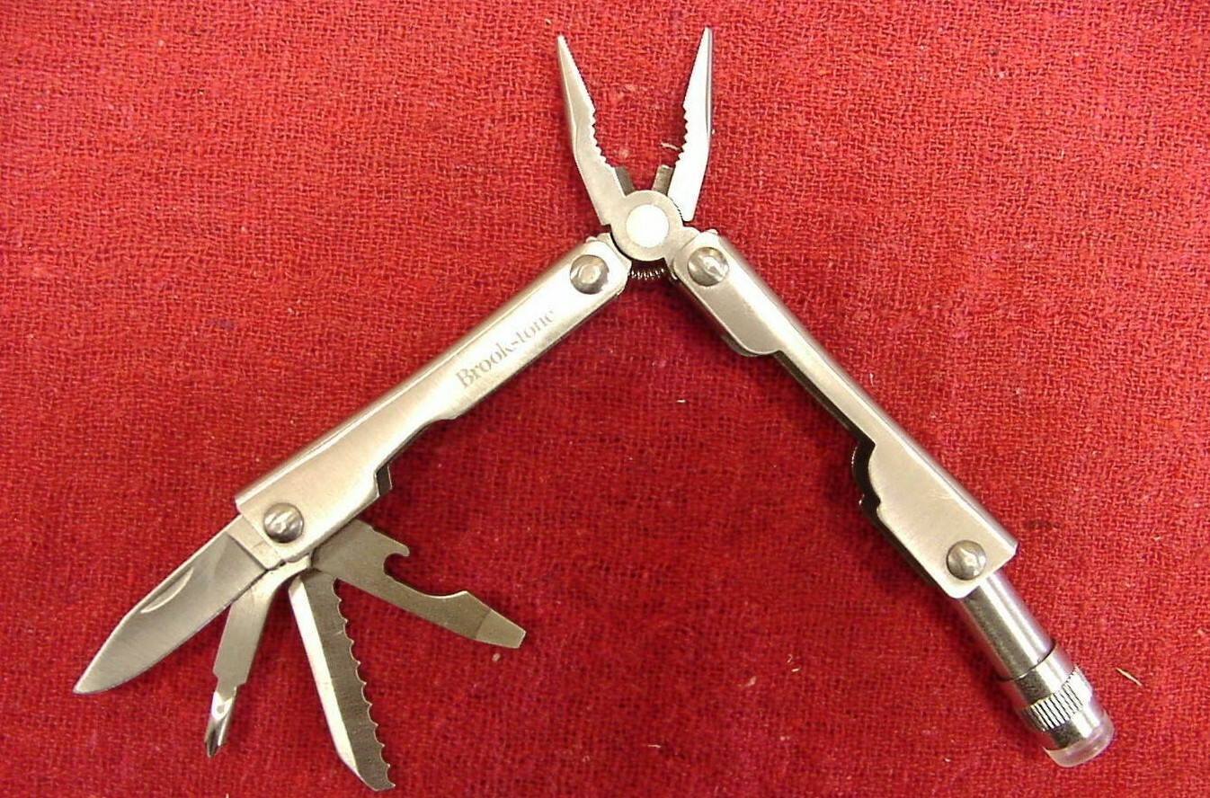 Brookstone 2-5/8″,7 Function Folding Pocket Tool,China,Excellent Condition,L@@K