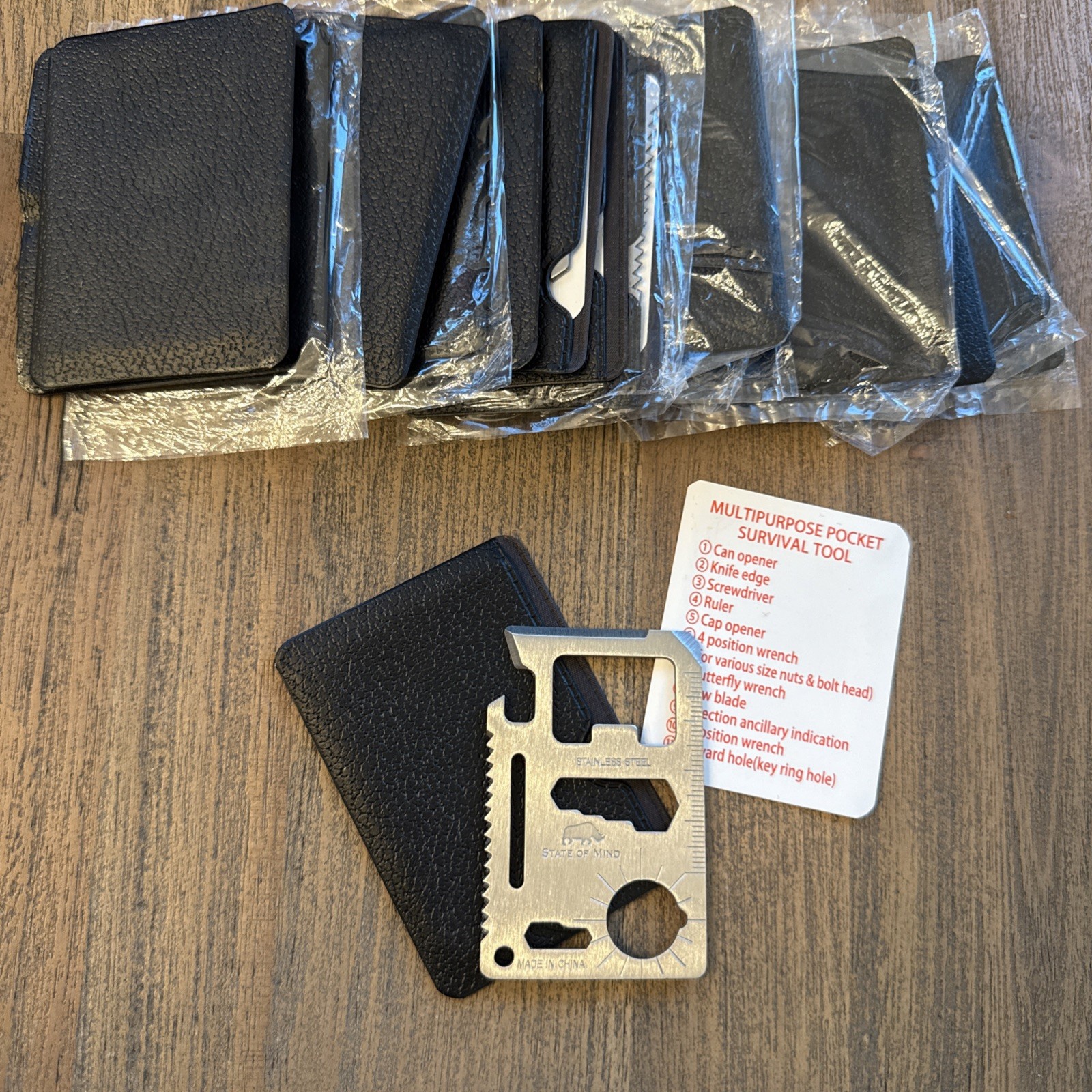 19x Stainless Steel Multipurpose Pocket Survival Tool – 10 Uses With Case New