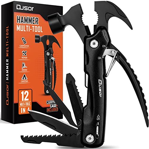 Gifts for Men 12 in 1 Hammer Multitool, Father’ s Day Gifts from Black