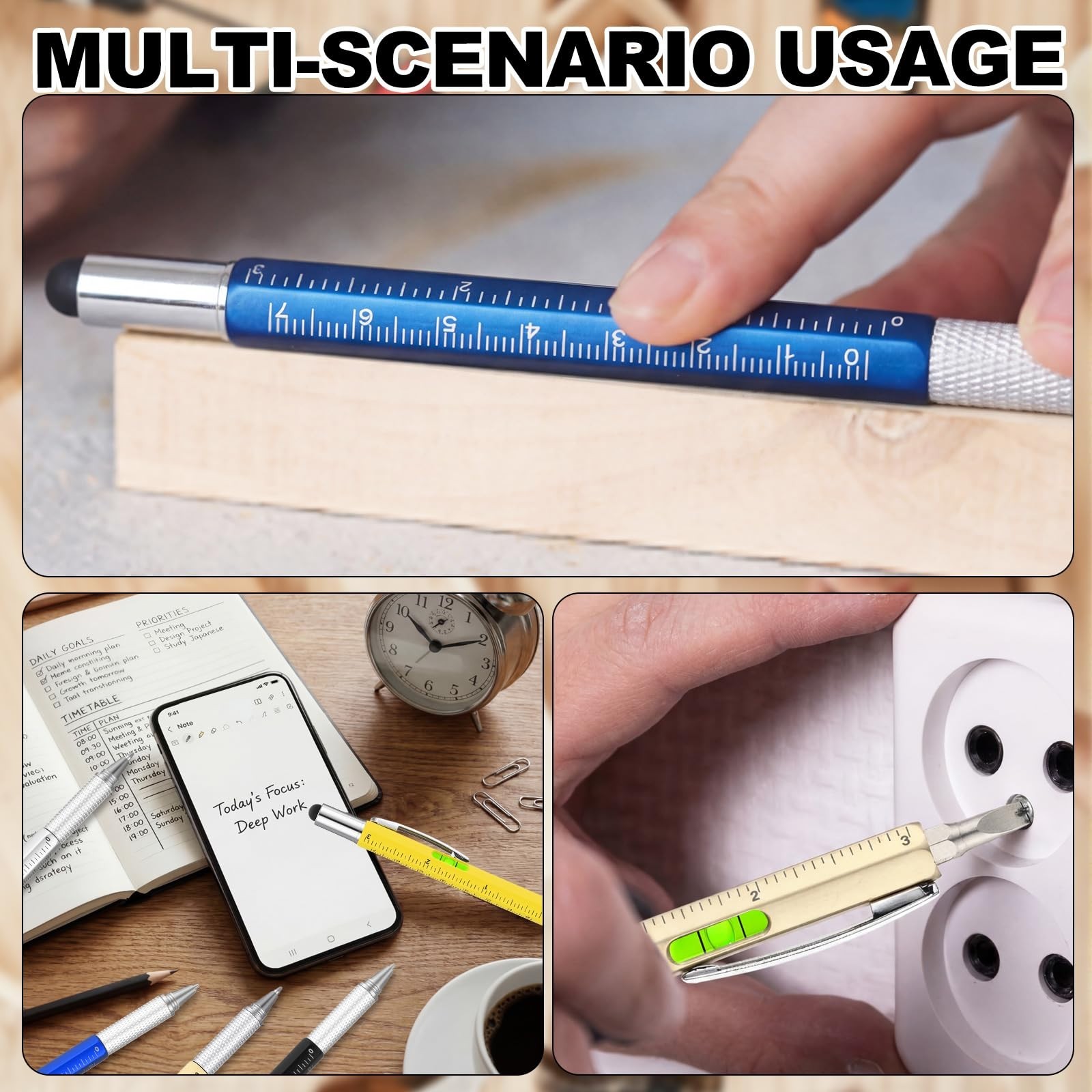 40 Pcs Multi Tool Gifts for Men – 6 in 1 Screwdriver Pen, Keychain, EDC Gadgets