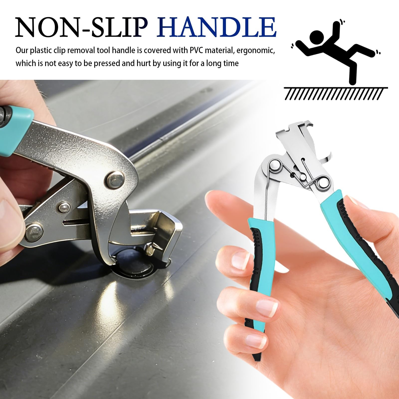 2026 Upgrade Car Clip Pliers,Multi-Function 6.5*5.19*0.45 inch, Silver