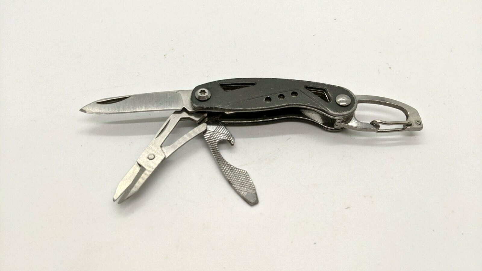 Sheffield 12174 Wicki 5 In 1 Multi Tool Scissors Carabiner Screwdriver Aluminum