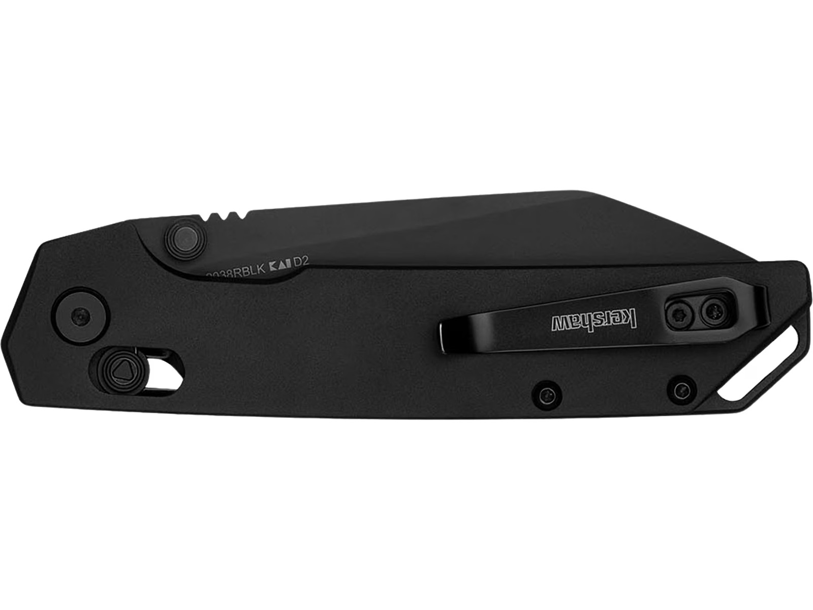 Kershaw Iridium Pocket Knife 3.4″ Reverse Tanto D2 Black Oxide Blade Aluminum