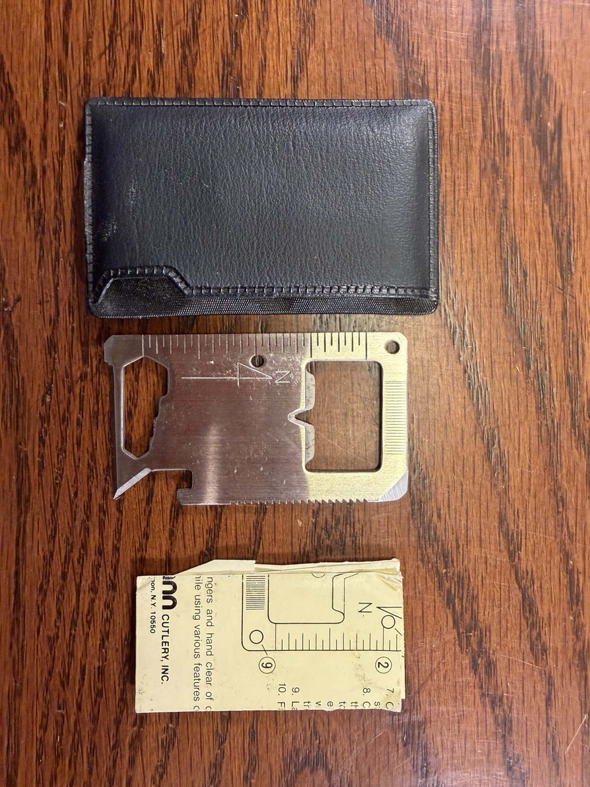 Vintage Gutmann 21-011 Survival Multi-Tool Card Knife w/ Case & Instructions