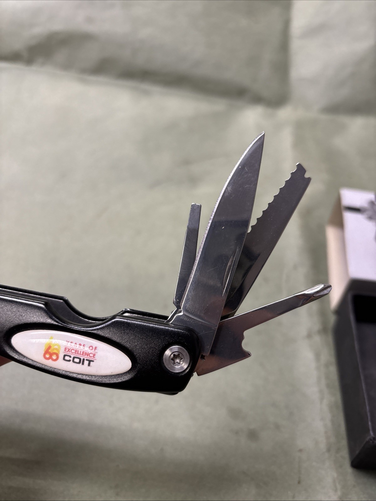 Coit Multi-Tool Set V2 Black Stainless Steel 11-in-1 Folding Tool with Box