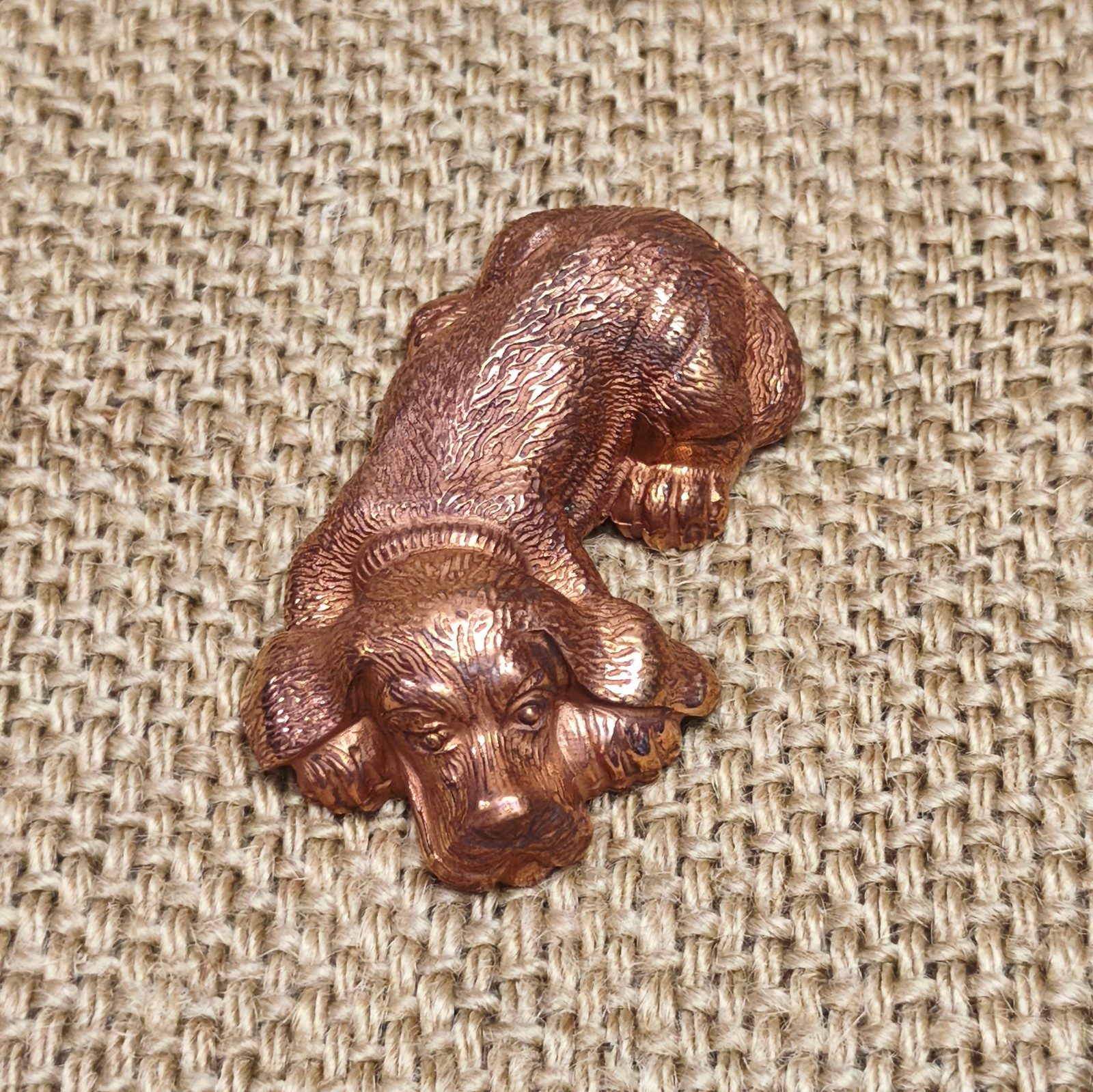 Purple copper sculpture Labrador Retriever ornament Artistic animal canine dog