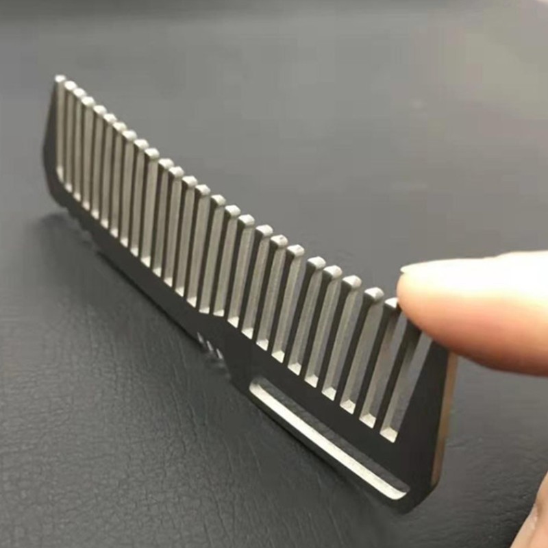 Portable for Titanium Alloy Comb Super Light Hair Brush Outdoor Pocket Gadge