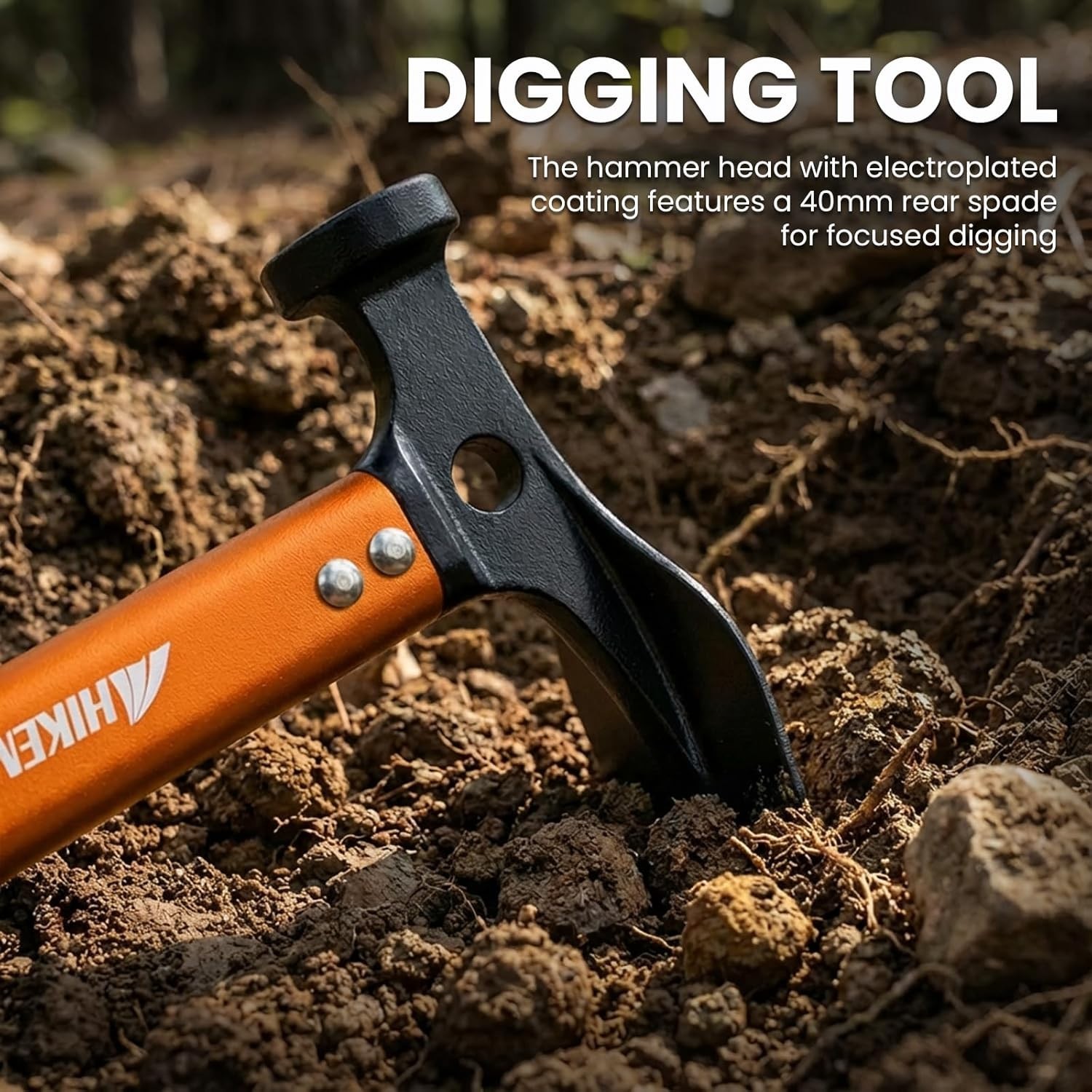 Lightweight Aluminum Camping Hammer with High Carbon Steel Head – 13 Ounce