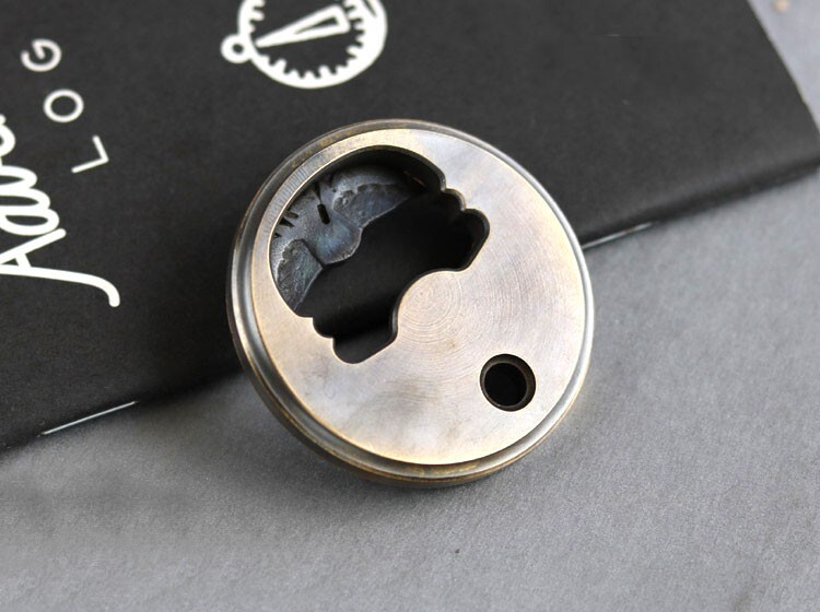 EDC Portable Retro Brass Skull Bottle Opener Necklace Bead Keychain Pendant Tool