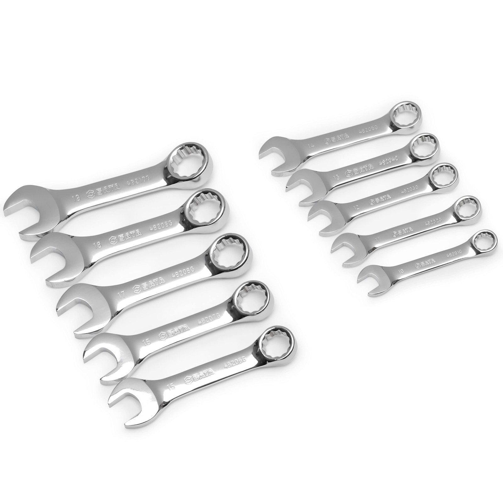 10 Piece 12 Point Stubby Wrench Set | Metric Sizes 10mm – 19mm| Off Corner Lo…