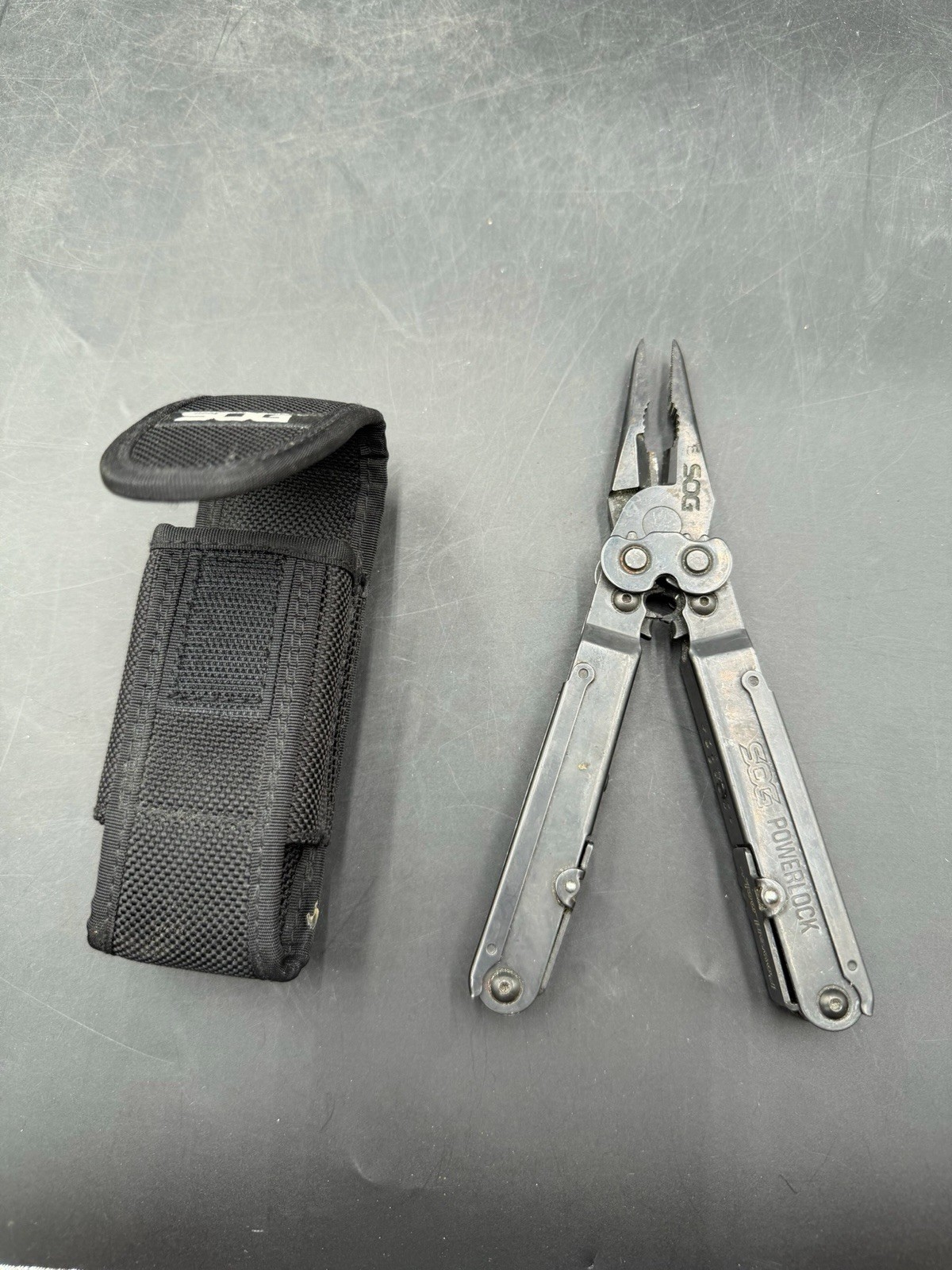 SOG Powerlock V-Cutter Multi-Tool with Carrying Pouch Black