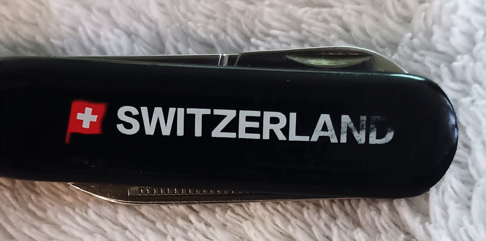 Switzerland Multi-Tool Pen 3-Tool Knife/Scissors/File Black/Silver Clip