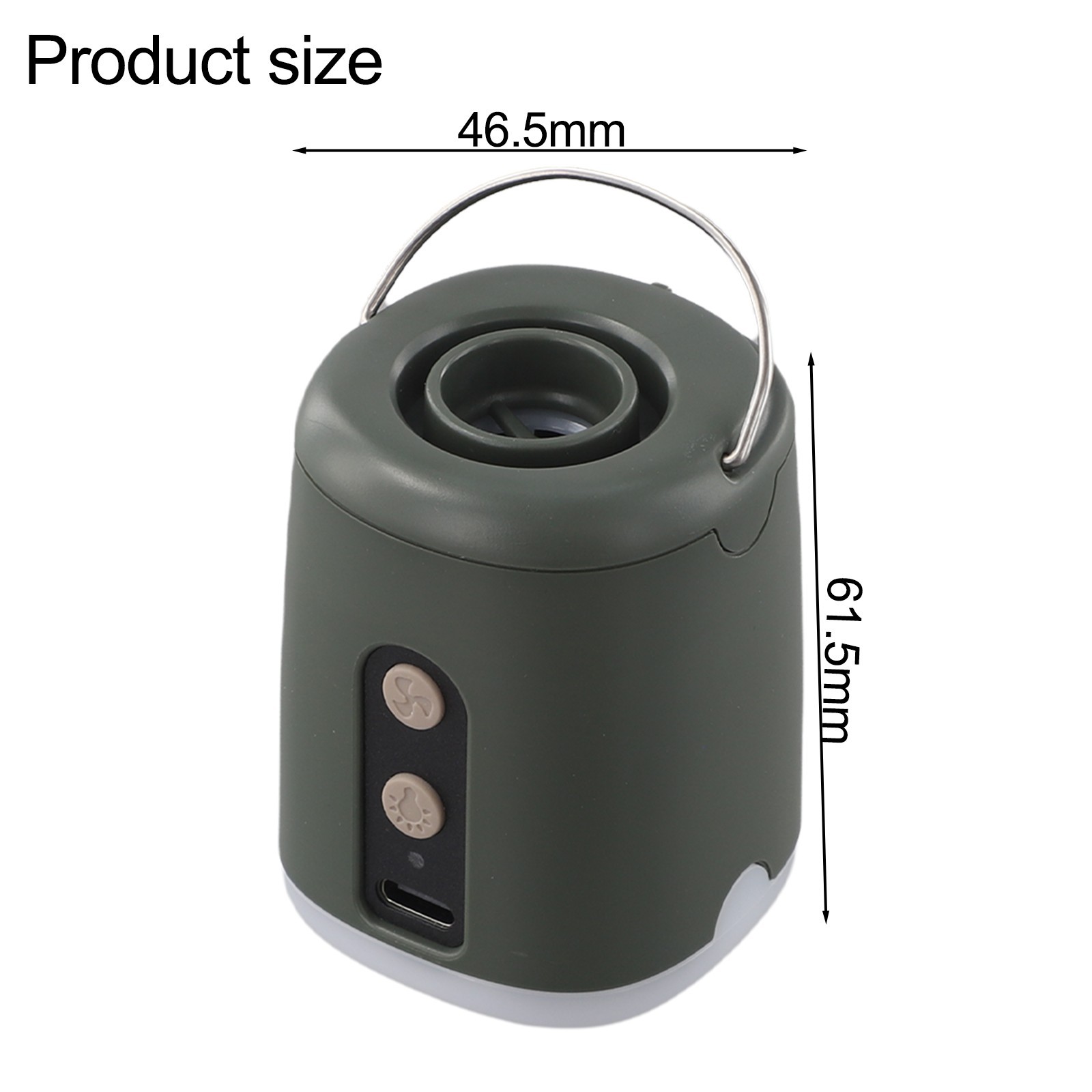 Camping Essential Compact Air Pump with LED Light and Nozzle Attachments