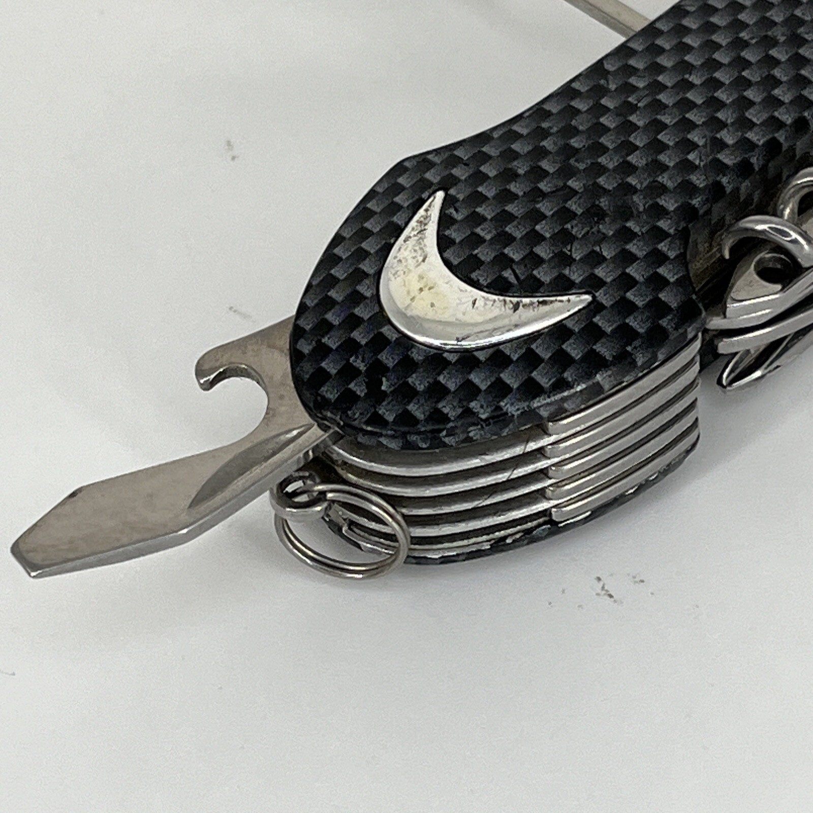 Appalachian Trail Gray Carbon Fiber Pattern Swiss Knife Multi Tool -10 Tools