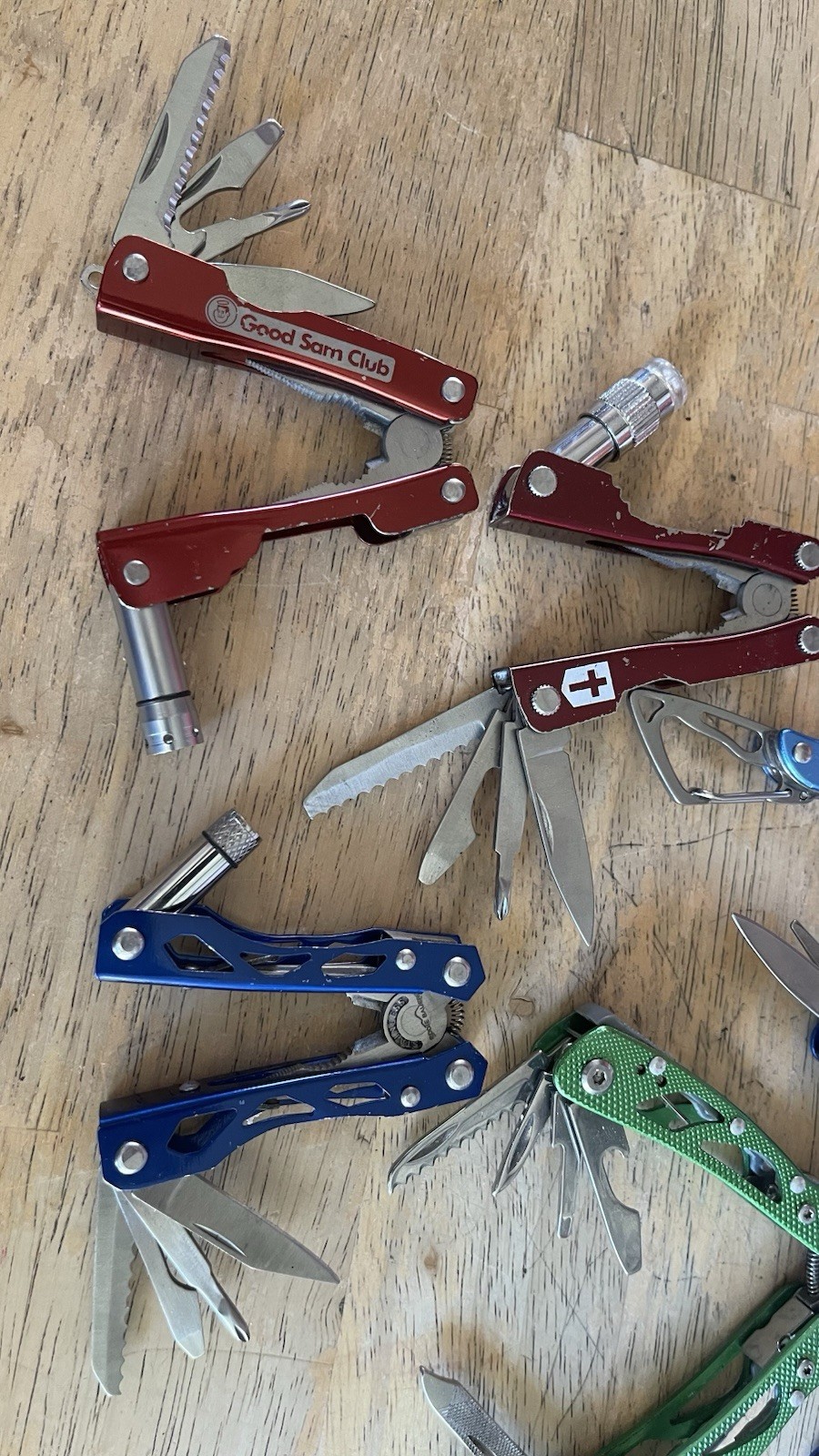 7 Anodized Mutitool Nine Total Tools w/ Aluminum Handles
