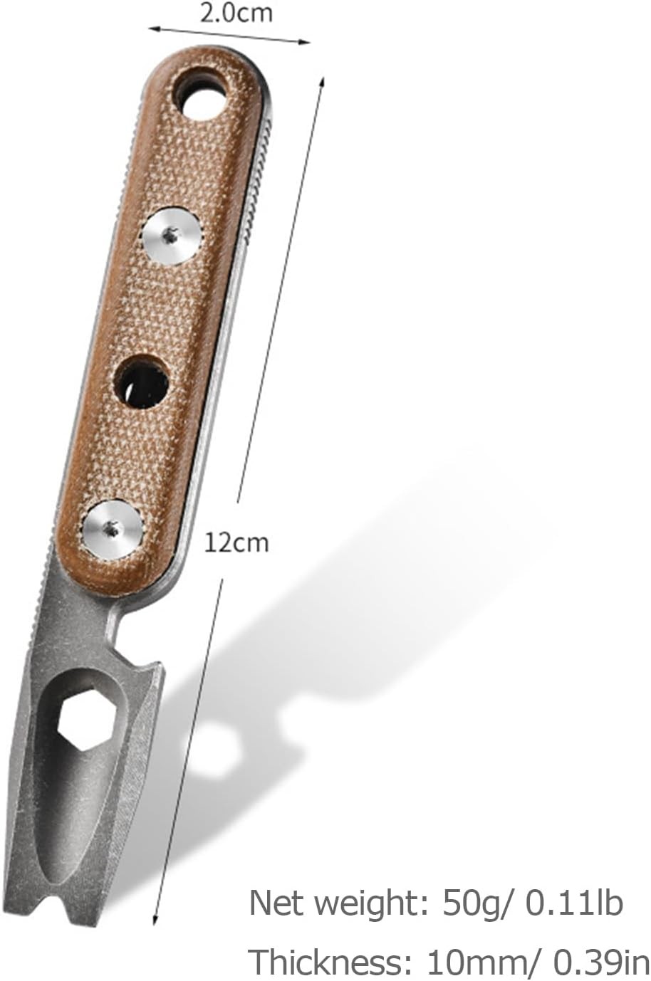 Titanium EDC Pocket Pry Bar EDC Keychain Tool Bottle Opener with Pocket Clip