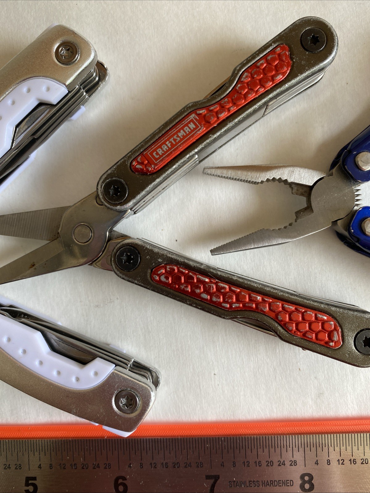 Lot Of 4 Small Multitools Danco Craftsman Brookstone Guidesman Blue Red White