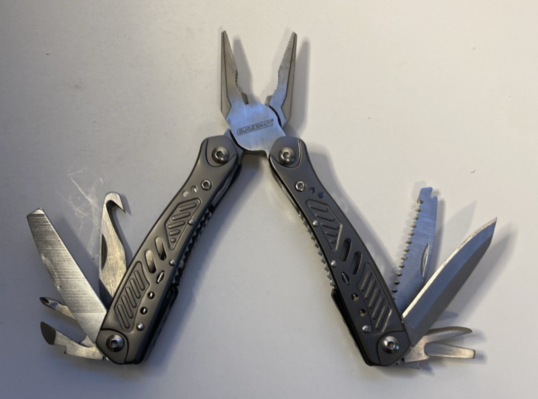 Guidesman Multi Tool Pliers Knife w Sheath Folding Stainless Steel
