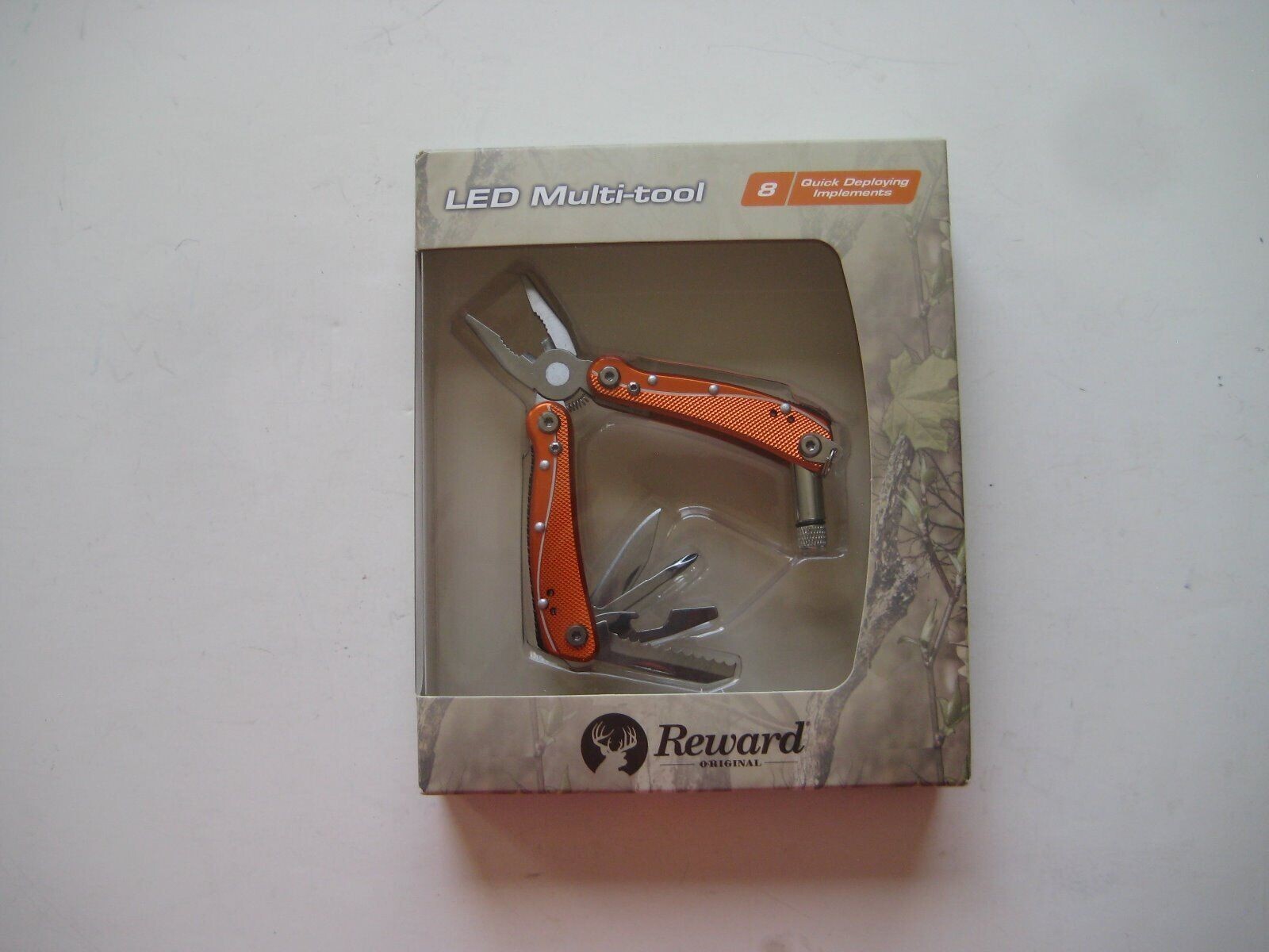 Reward Original LED Multi-tool 8 Quick Deploying Implements Orange