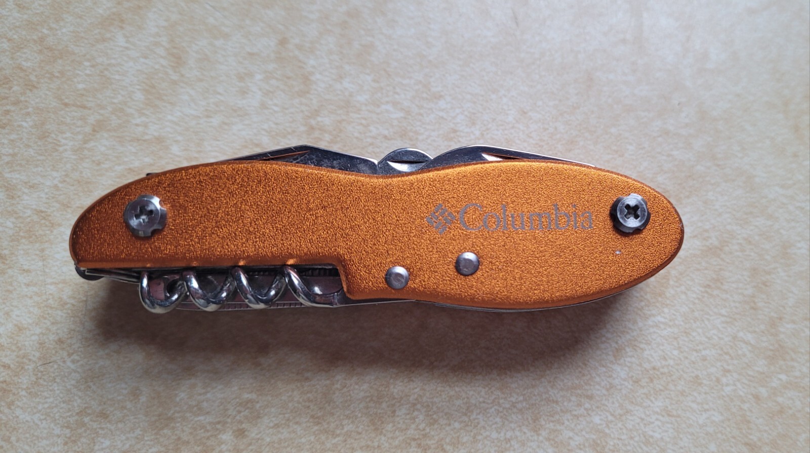 Orange Columbia Multi Tool Knife 3 5/8″ Long