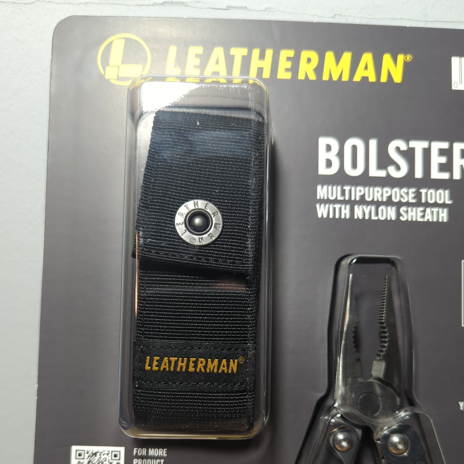 Leatherman Bolster Multipurpose Tool with Nylon Sheath, Stainless, 13 Tools NIP
