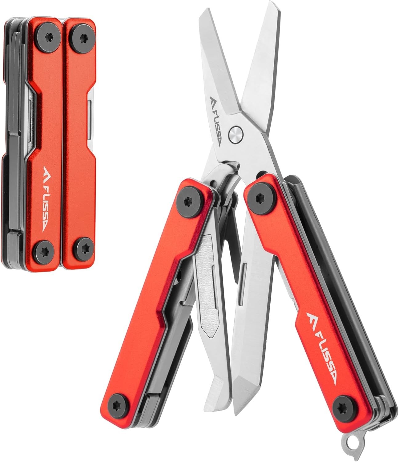 Multitool Scissors, 11-in-1 Multi Tool Pocket Knife, Stainless Steel Mini Mul…