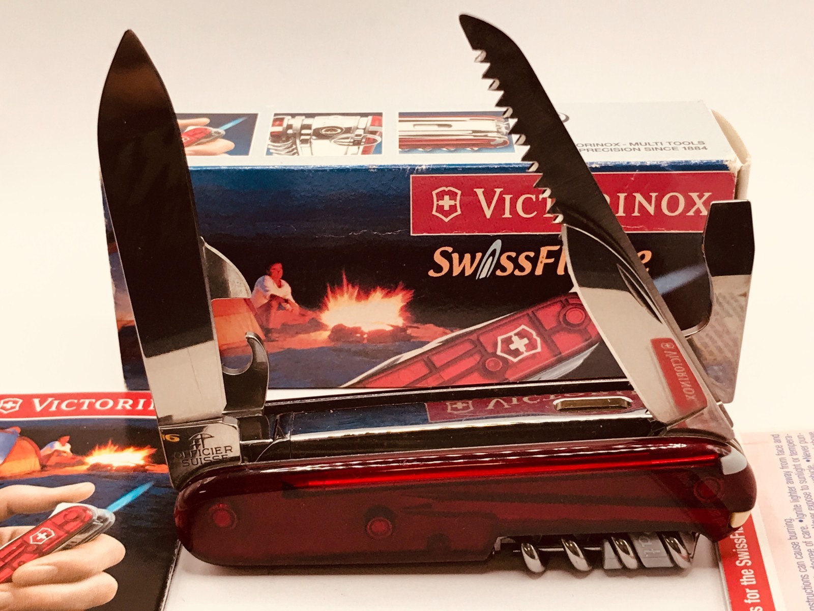 RARE Victorinox Campflame /W Saw 1.3715.FT Swiss Knife  EXCELLENT UNIQUE Collec
