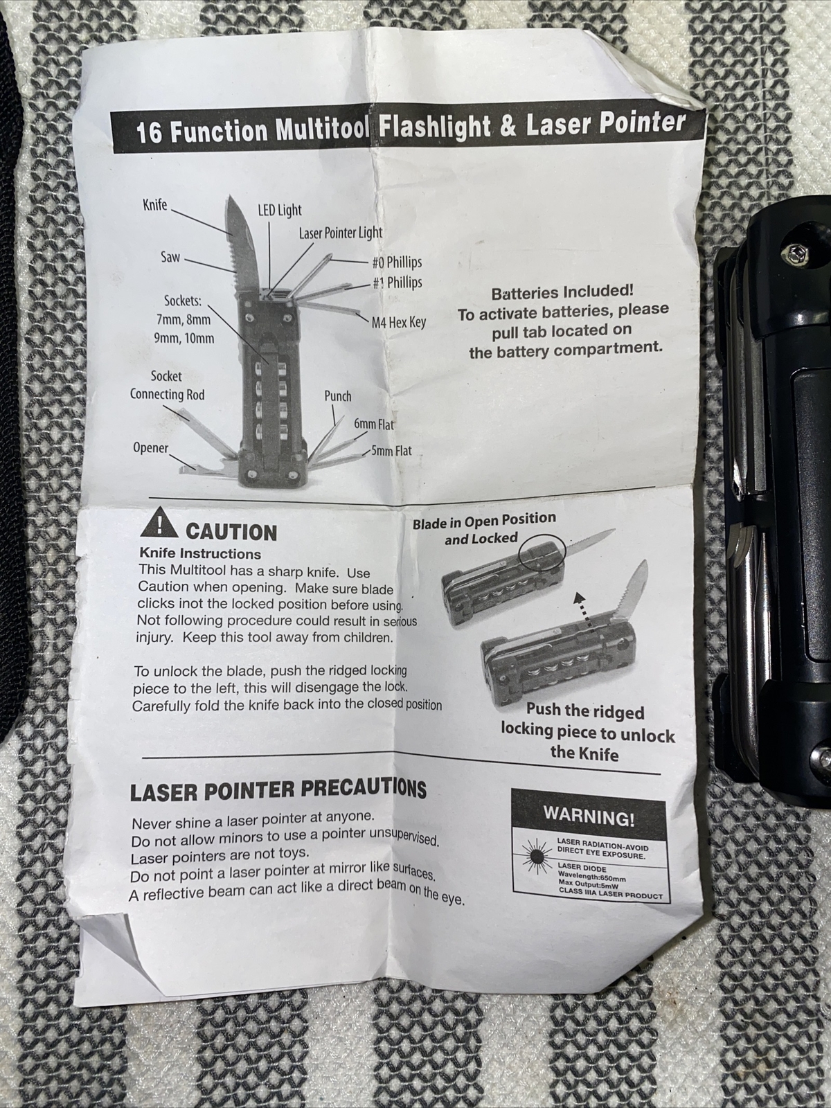 SIERRA CLUB 16 in 1 Pocket Tool with Instructions & Nylon Case