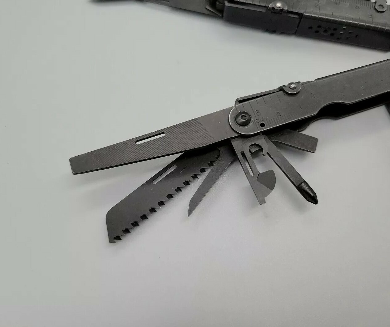 SOG PowerLock Multitool Black Oxide Combo Knife Scissors Saw File