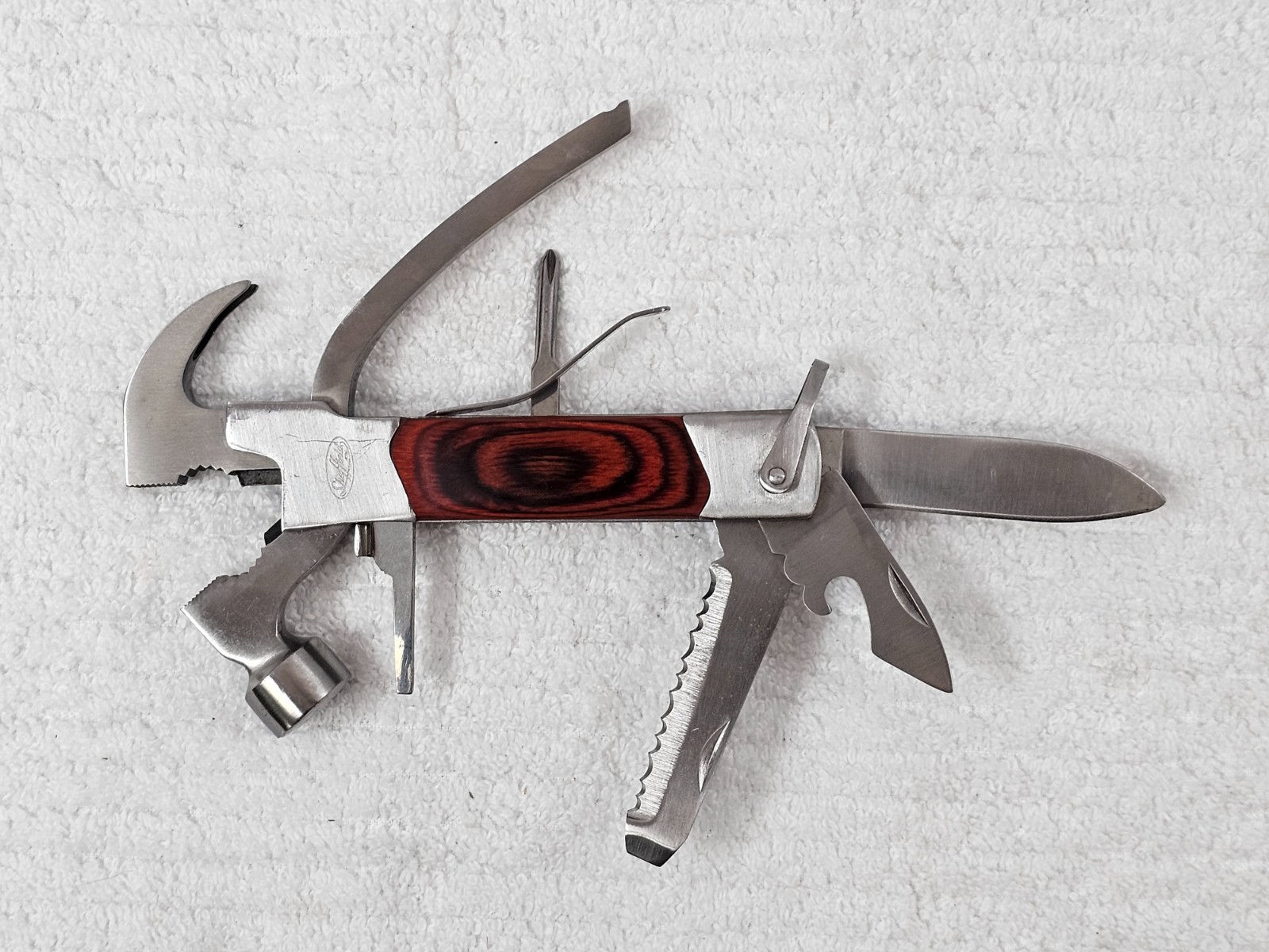 Sheffield 14-in-1 Multi Tool: Hammer Pliers Blade Knife Screwdrivers + More