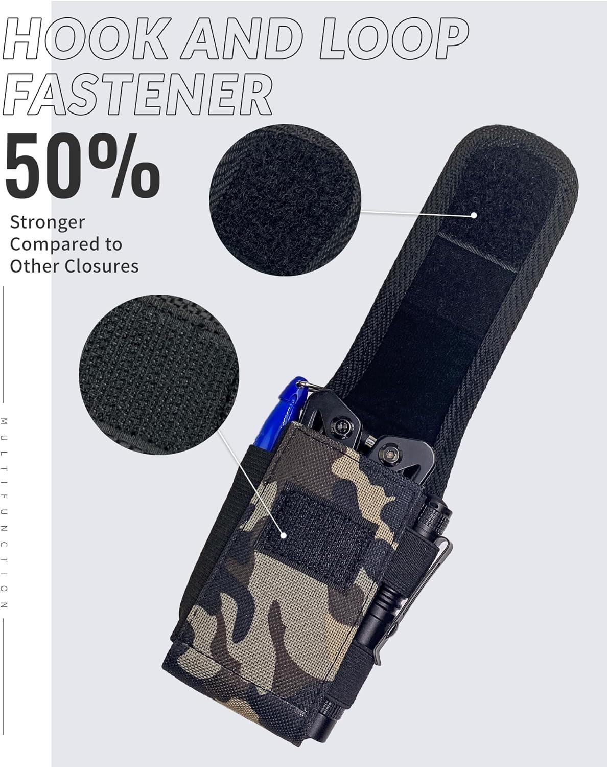 Camo Multitool Sheath – Versatile Pocket Knife Holder with 3 Wearing Modes