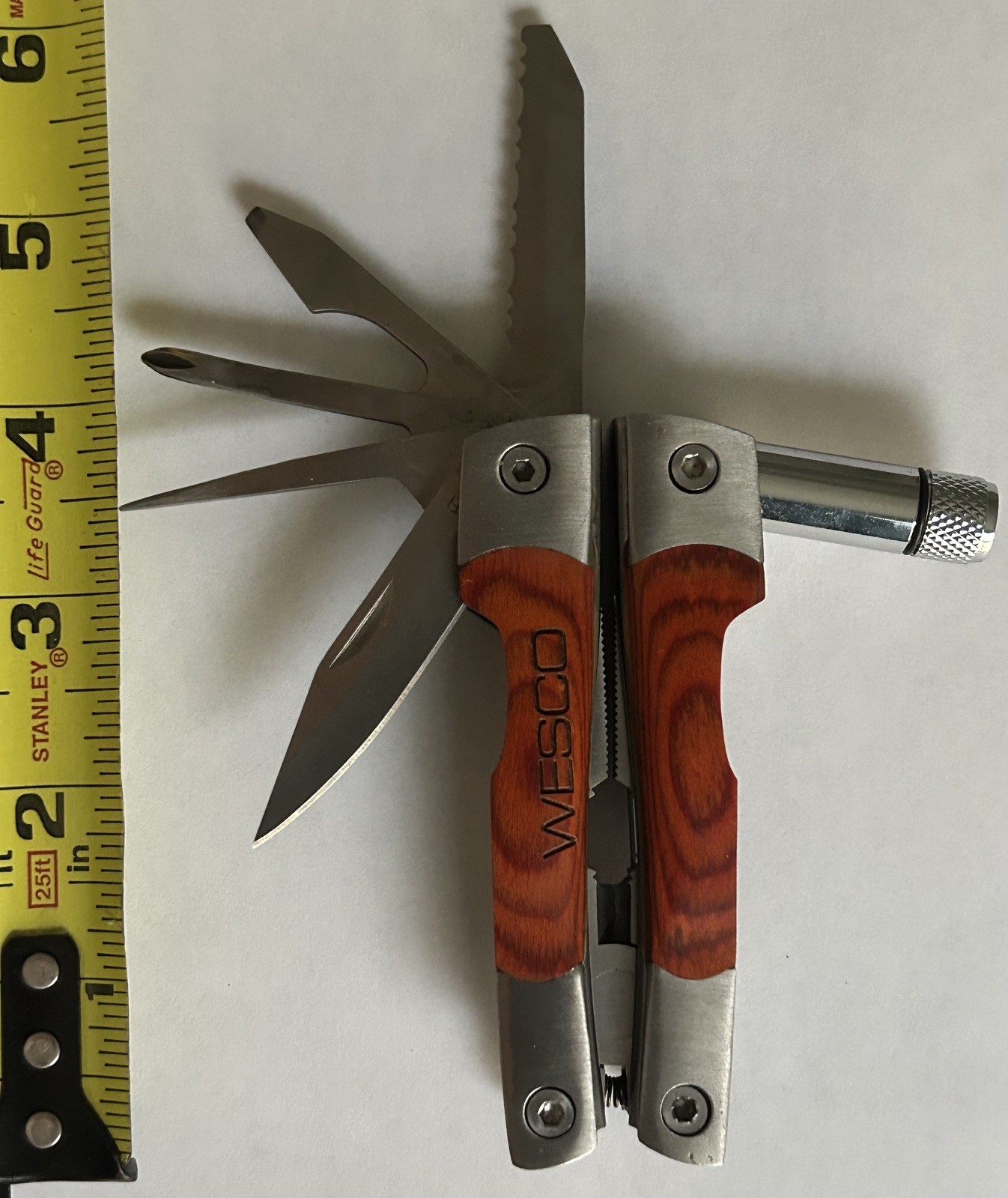 Stainless Steel 2CR Multi Tool 12 Tools Wood/Stainless New FREE SHIPPING!