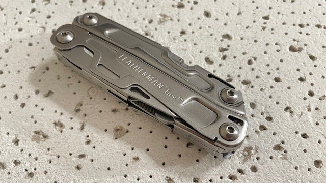Leatherman Rev Stainless Steel Silver Multi Tool Linerlock Knife, Opener Bottle,