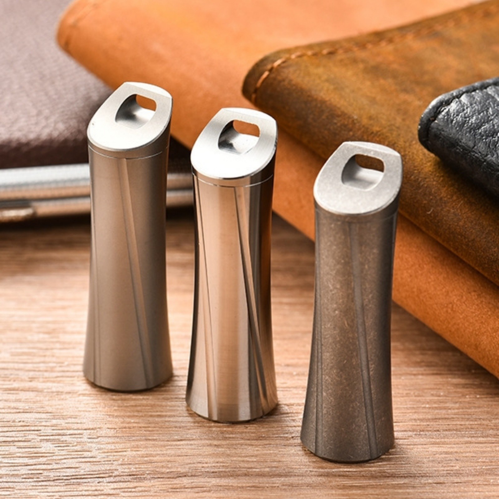 Titanium Alloy Mini Waterproof Capsule Pill Box Outdoor Portable Container EDC