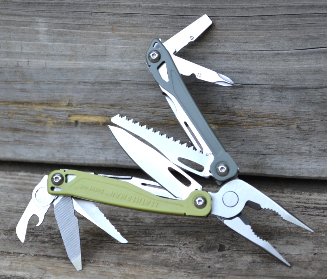 Leatherman SideKick Stainless Steel Green Multi-tool Knife Pocket Clip-New Other