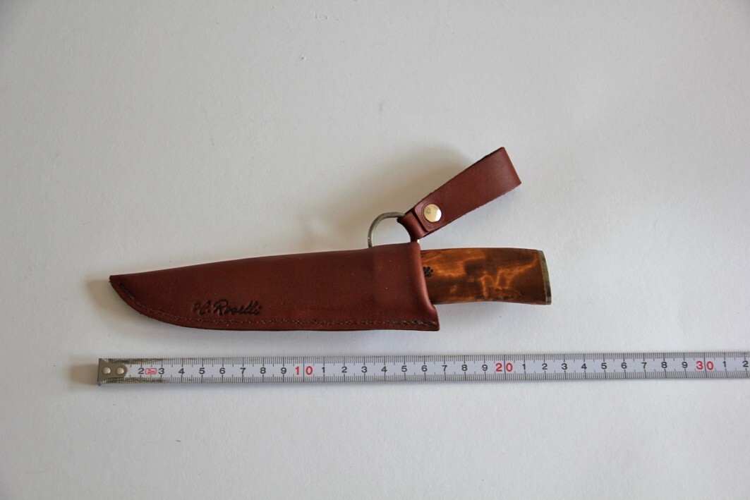 Roselli Messer Puukko Wootz UHC -carpenter’s knife, SILVER new sheet- RW210S NEU
