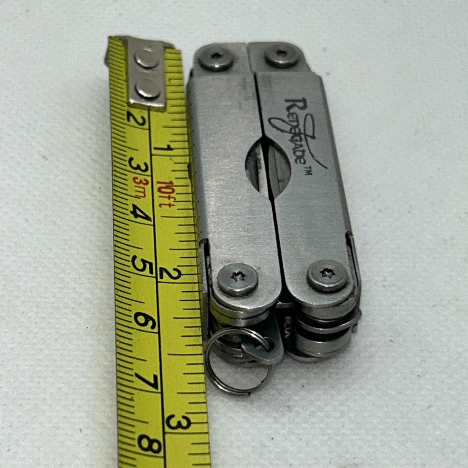 Renegade Multi-Tool Stainless Steel Extra Thin Pliers Ruler Fishing Camping EDC