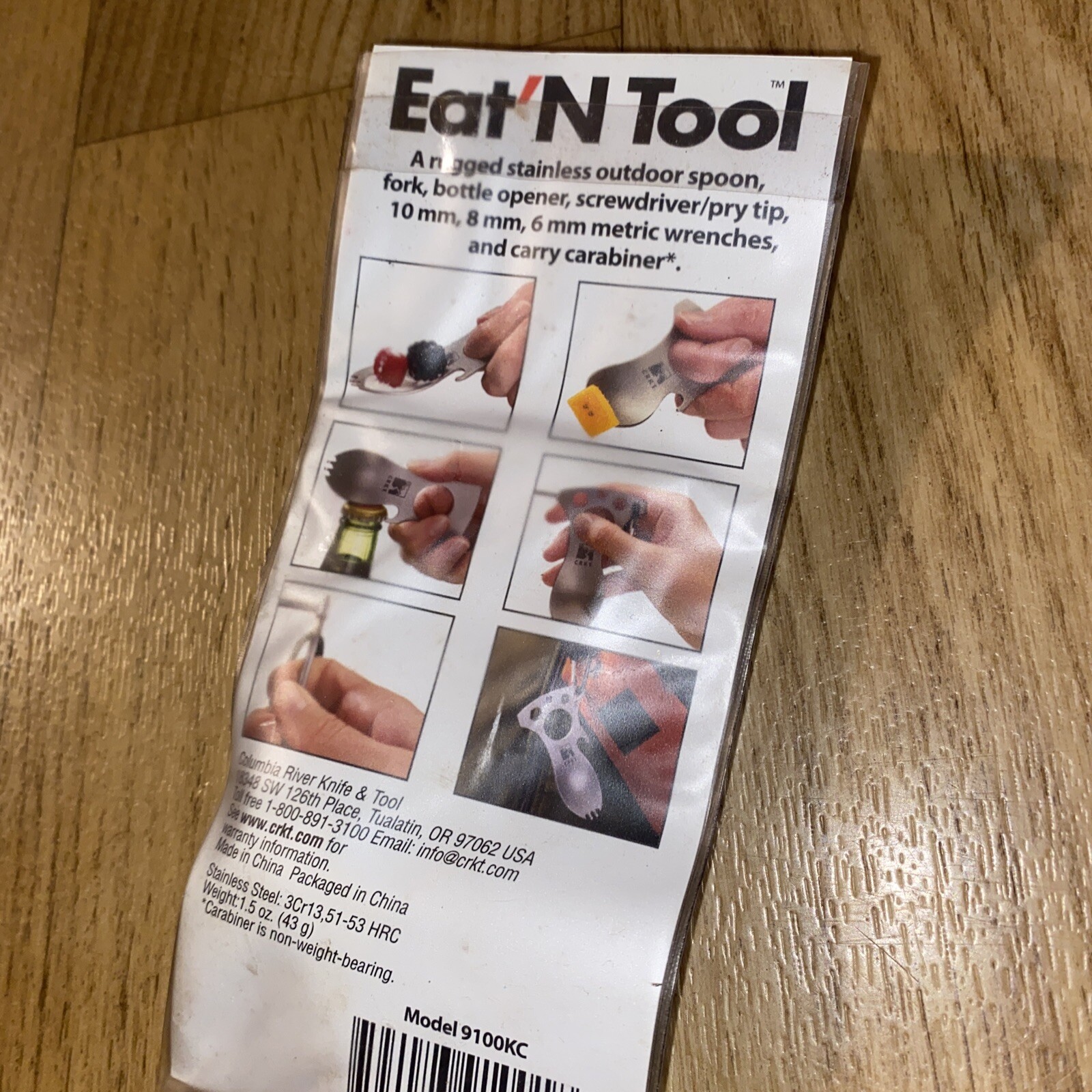 CRKT Eat’N Tool Outdoor Spork Multitool Black 9100KC STAINLESS STEEL CAMPING NEW