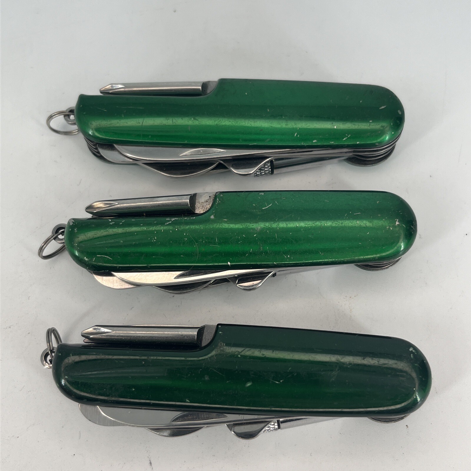 LOT OF 3 Cabella’s Green Multi Tool 8-in-1 Pocket Knife – SAVE BIG!