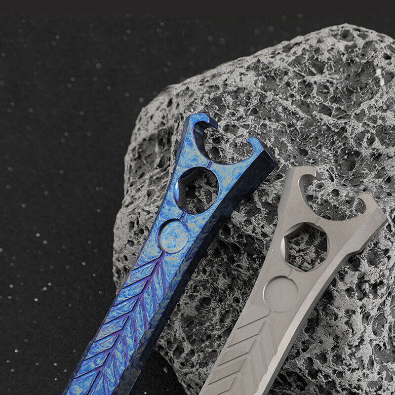 EDC Titanium Alloy Tactical Crowbar Multi Tools Outdoor Survival Pry Bar Wrench