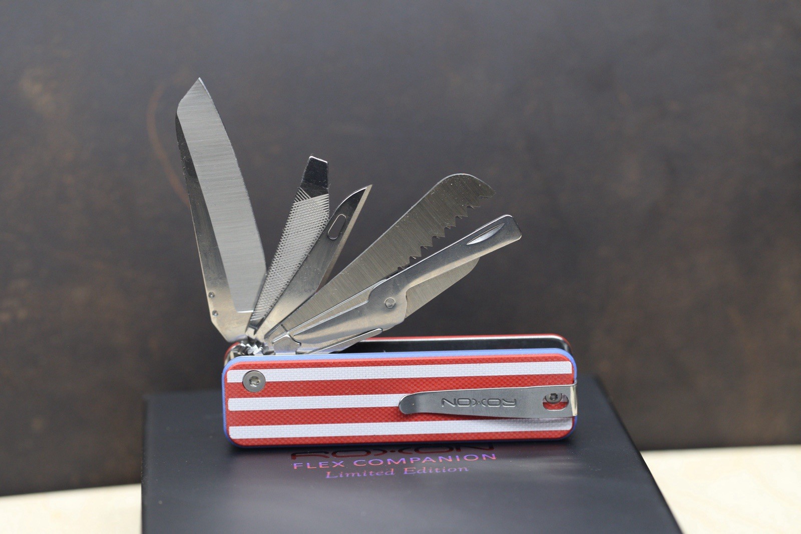Roxon Flex Companion LIMITED EDITION 4th July US FLAG Multi Tool Pocket Knife