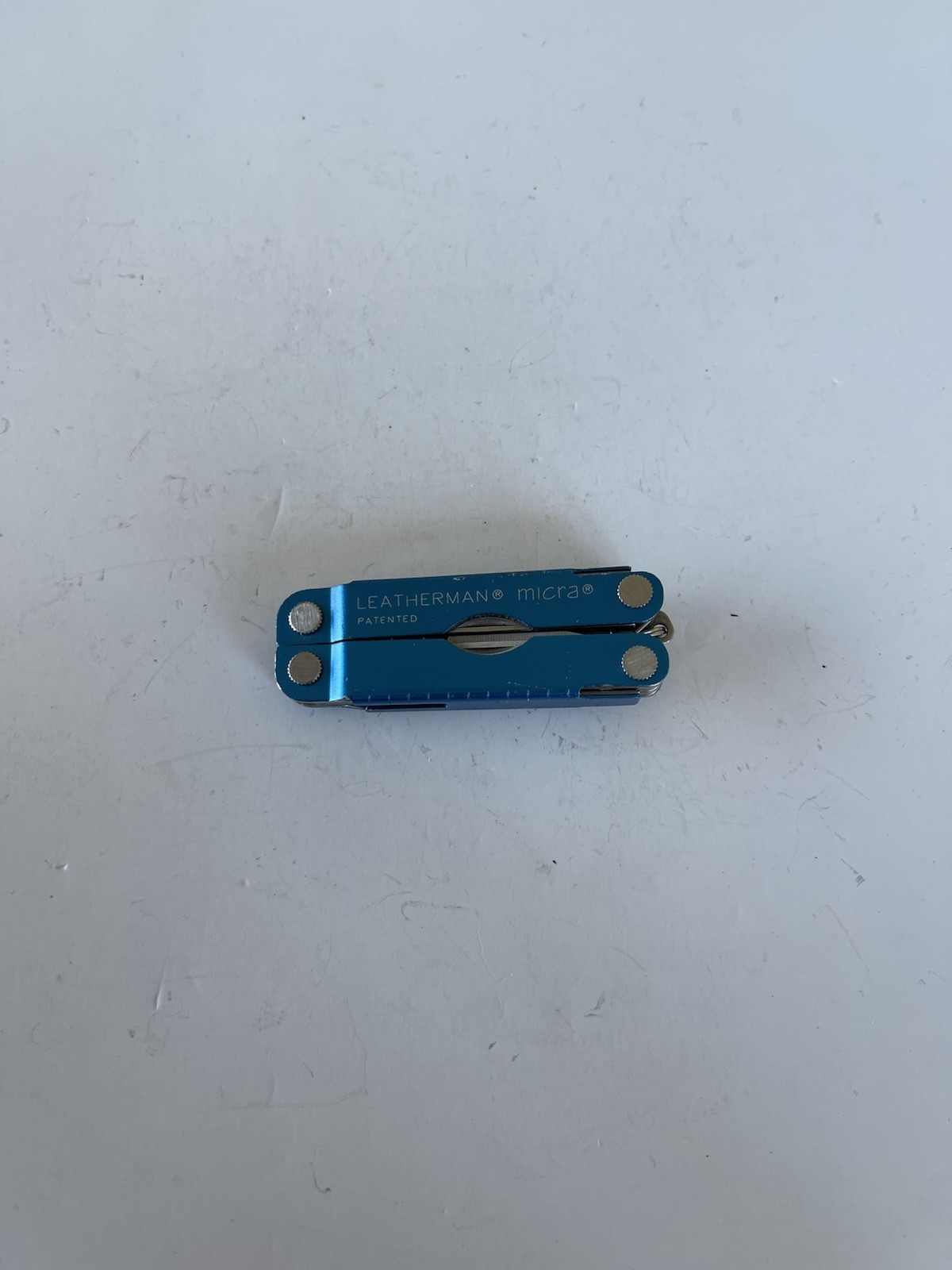 Leatherman Micra Multi Tool Stainless Navy Blue ,Scissors, Plain Edge, Fast Ship
