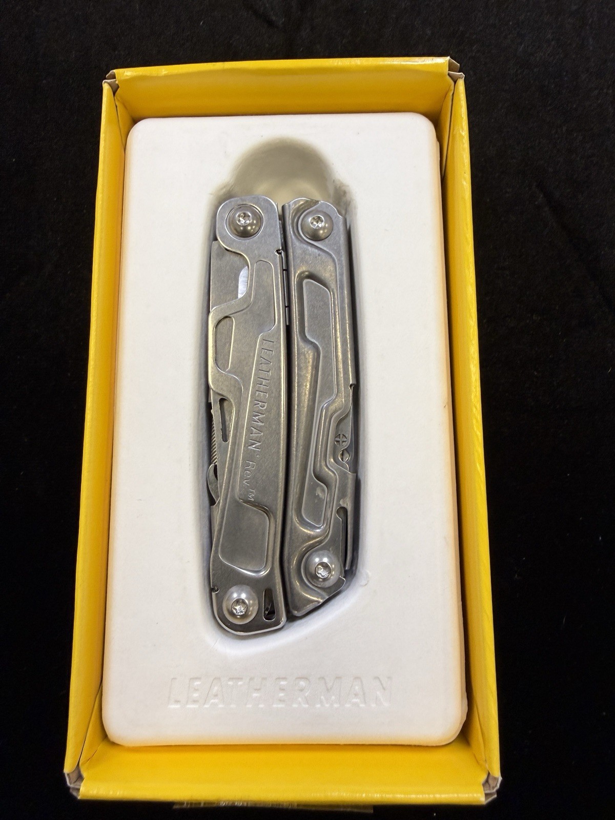 Leatherman Rev Stainless Multi-Tool NIB Engraved Display Model