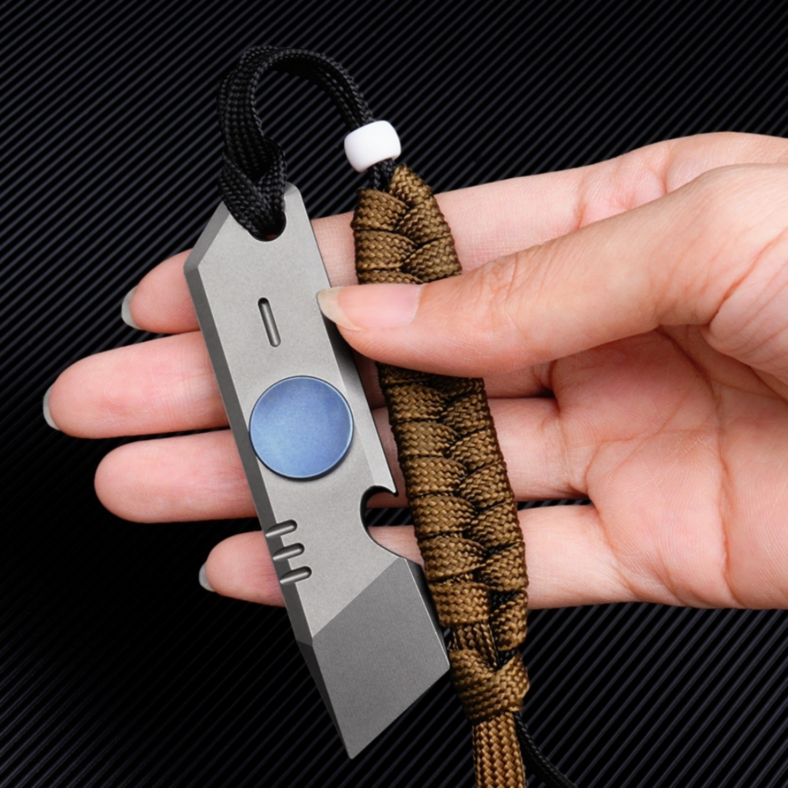 Titanium Alloy EDC Multi Tools Pry Bar Fidget Spinner Bottle Opener Portable