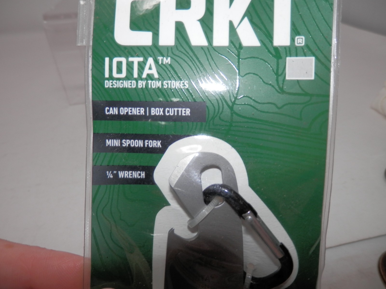 CRKT Iota Multi Tool Can Opener Box Cut Spork Wrench Stainless Steel Clip-On NEW